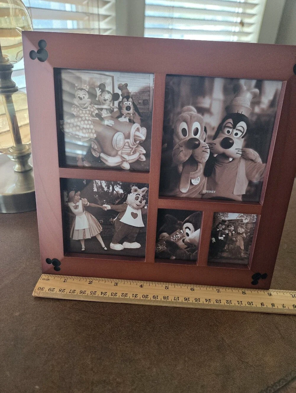 Disney Multi Picture Cherry Tone Wood Frame
